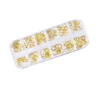 WOONEKY Decoraciones De Uñas De Metal Para Manicura Abalorios y Accesorios Creativos Para Salón y Uso Casa Gran Cantidad y Diversos Diseños