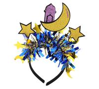 WOONEKY Diadema con y Luna para Fiestas de Eid Accesorio Reutilizable para Niñas y Adultos Decoración Festiva de Ramadán Diseño Chic para Celebraciones
