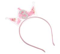 WOONEKY Diadema de Cumpleaños para Niñas con Lentejuelas Brillantes Tiara para Fiesta Infantil Accesorio Ligero y Cómodo para Cumpleaños Princesas para Niñas Pequeñas de Años