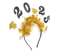 WOONEKY Diadema de Graduación Dorada con Diseño de Accesorio Cómodo y Reutilizable para Fiestas y Celebraciones de de Graduación