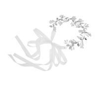 WOONEKY Diadema Nupcial Aleación Artesanal con Cristales Plateados y Perlas Vincha para Bodas y Fiestas Accesorio Elegante para Novia y Despedida