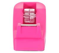 WOONEKY Dispensador de Cinta Adhesiva Compacto y Portátil con Cortador Antideslizante para Oficina Papelería y Uso Escolar Soporte Práctico para Celo Manos Libres Color Rojo Transparente