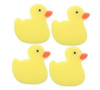 WOONEKY Esponjas De Baño Forma De Patito Adorable Para Niños Pequeños 4 Unidades Tamaño Pequeño Suaves y Seguras Para Piel Delicada Uso Infantil Baño y Juego