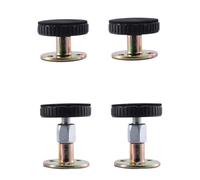 WOONEKY Estabilizadores de Cama Antivibración Ajustables 30-64 Mm, Soporte Telescópico Metálico, Fijadores Autoadhesivos para Muebles, Herramienta Antivibración para Cabeceros y Marcos, 4