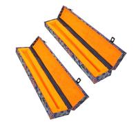 WOONEKY Estuche para Abanicos Plegables de 23 CM Caja Decorativa de Cartón Prensado Duro Cierre a Presión Azul Diseño de Dragón Set de 2 Unidades para Almacenamiento y Transporte en