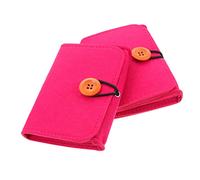 WOONEKY Estuche para Aceites Esenciales 2 Piezas Pequeño Tamaño Bolsa de Viaje Portátil para Organizador de Fragancias Uso Diario y Viajes Color Rosa Fucsia de Fieltro y Tela No Tejida