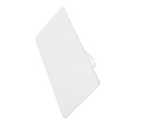 WOONEKY Etiqueta de Micrófono Acrílica Rectangular 18x7,5 Cm con Clip Inalámbrico para Entrevistas Profesionales, Uso en Medios y Eventos, Color Neutro, Accesorio Resistente y Práctico