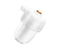 WOONEKY Filtro de Agua para Calentador y Lavadora Prefiltro Antical de Plástico ABS Blanco Conexión de Cobre Filtro Doméstico Transparente para Reducir Sedimentos Ducha y