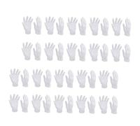 WOONEKY Guantes De Algodón Para Joyería Lavables Elásticos Blancos 16 Pares Talla Única Para Revisión De Manos Piel Sensible Cuidado Personal