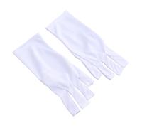 WOONEKY Guantes Uv Cortos Para Manicura Protección Antirrayos Uv Guantes De Gel Blancos Para Tratamientos De Uñas y Secado De Esmalte Diseño Ligero y Cómodo
