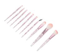 WOONEKY Juego de 10 brochas de maquillaje con purpurina, para base, corrector, sombra de ojos, delineador, rubor, labios y difuminado, para mujeres y niñas.