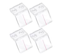 WOONEKY Juego de 4 de Plástico Transparente Doble Orificio para Carpintería Placa Deflectora para de Mesa Herramienta de Aumento de Precisión para Proyectos Detallados