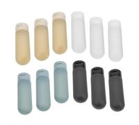 WOONEKY Juego de Botellas de Viaje Portátiles de 60 Ml, 12 Unidades, Tubos de Loción de Plástico sin Fugas, Ideales para Hombre, Uso en Viaje y Neceser, Estuche Eva Compacto