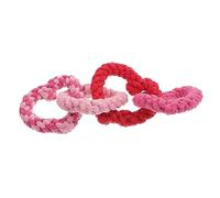 WOONEKY Juguete para Perros Forma de Corazón con Cuerda Trenzada Resistente Juguete Masticable para Limpieza Dental y Entretenimiento para Día de San Valentín y Fortalecer con Mascota