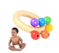 WOONEKY Juguete Sonajero de Campanas de Trineo para Bebés Madera con Mango Ergonómico Sonido Claro y Brillante para Meses Regalo Educativo Sensorial