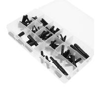 WOONEKY Kit de 113 Conectores para Líneas de Vacío Automotrices Surtido Conectores T Rectos 12 Tamaños Accesorios para Mangueras de Vacío para Reparación y Mantenimiento de Vehículos