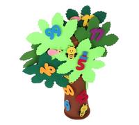 WOONEKY Kit de Árbol DIY de Fieltro con Números y Flores Manualidad Montessori para Preescolar Juguete Educativo de Motricidad Fina y Decoración de Aula