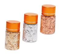 WOONEKY Kit De Botes De Láminas Metálicas Para Uñas Brillante Decorativa Fragmentos De Plata y Cobre Para Manicura Diy Fácil Aplicación Para Salón y Uso Doméstico