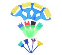 WOONEKY Kit de Pintura Esponjas y Rodillos Pequeños para Juego de 12 Piezas de Esponjas para Pintar Seguros y Duraderos Adecuado para Dibujo Artístico y Actividades Educativas Casa y