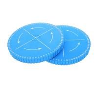 WOONEKY Kit para Tejer Pulseras Kumihimo 2 Piezas Disco Redondo y Cuadrado 72 Orificios Herramienta DIY de Plástico Duro Azul para Macramé y Cordón Trenzado Manualidades