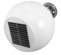 WOONEKY Lámpara de Pilar Solar Redonda LED para Exteriores, Luz White Ip65, Material Plástico y Aluminio Fundido, Diseño Inteligente y Ahorro de Energía para Jardín Color Aleatorio