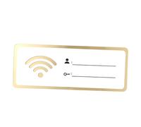 WOONEKY Letrero Acrílico para Pared con Adhesivo Señal Wifi Resistente y Práctico Indicación de Inalámbrico para Tiendas y Oficinas
