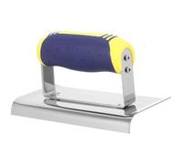 WOONEKY Llana de Esquina para Paneles de Yeso de Acero Inoxidable, Herramienta Manual Curvada para Acabado y Reparación de Bordes Exteriores, Alisadora Portátil para Enlucido Profesional y