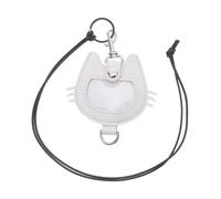 WOONEKY Llavero para Pelo de Mascota con Caja de Colgante con Acabado de PU Blanco Diseño Práctico y Elegante para Dueños Que Valoran Memorias Especiales