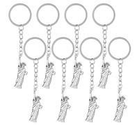 WOONEKY Llaveros Patrióticos Accesorio Versátil y Fácil de Llevar de Metal Pack de 8 Diseño Único Estatua Libertad Día Independencia