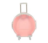 WOONEKY Maleta De Juguete Miniatura para Niños Maletín Pequeño De Plástico Rosa Organizador para Juegos De Casa Accesorio para Muñecas Almacenamiento Infantil