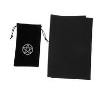 WOONEKY Mantel de Tarot Pentáculo para Cartas de Tarot Principiantes Incluye Bolsa de Almacenamiento para Diseño de Pentáculo para Lectura de Casa