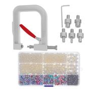 WOONEKY Máquina De Enhebrado Manual De Cuentas Herramienta De Prensado Para Engarzar Cuentas Herramienta Manual Para Remachar Perlas Máquina Remachadora Engarzadora