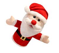 WOONEKY marioneta de Mano de Papá Noel títeres de Dedo de Navidad Largo Decorations Felpa navideñas Peluche Mini títere de papá Noel de Mano para bebés algodón