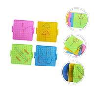 WOONEKY Material Didáctico para Tableros De Clavos Tabla De Uñas De Matemáticas Instrumento De Enseñanza Juguete Educativo para Aprender Geometría Matemáticas Primarias
