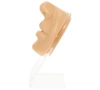 WOONEKY Modelo de Cara para Perforación con Soporte, Silicona Duradera, Tamaño Mediano, Práctica de Perforación Nasal y Bucal, Uso Profesional y Educativo, Accesorio de Exhibición