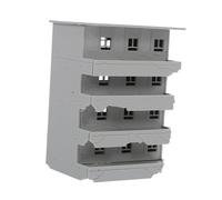 WOONEKY Modelo De Edificio Residencial Mesa De Arena para Decorar Miniatura De Construcción Casa Dañada Arquitectura Micropaisaje Adorno Gris Claro