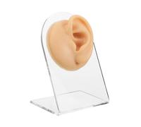 WOONEKY Modelo de Oído de Silicona Suave para Práctica de Perforación Simulación Anatómica Realista Entrenamiento Técnicas de Piercing Exhibición de Joyería Modelo Portátil Izquierda