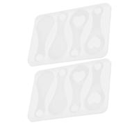 WOONEKY Molde de Silicona para Ficha de Carro 2 Piezas Molde de Fundición DIY para Llavero para Resina Epoxi Adecuado para Manualidades y Decoración Personalizada