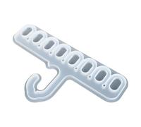 WOONEKY Molde de Silicona para Ganchos de Ropa Diy, Molde Creativo para Perchas de Bufanda, 8 Círculos, Material Flexible para Manualidades y Fundición de Resina, Uso Artesanal