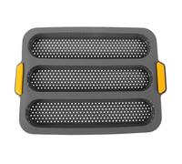 WOONEKY Molde de Silicona para Pan, Molde para Hornear Pan Casero, 3 Ranuras, Antiadherente, Desmolde Fácil, para Baguette, Uso Doméstico y Horneado en Casa