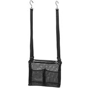 WOONEKY Organizador Colgante Para BañO Cesta De Malla Negra Multiusos Con Doble Gancho Gran Capacidad Para Almacenaje De ArtíCulos De Tocador Y Uso Diario