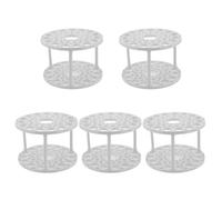 WOONEKY Organizador de Pinceles para Artistas 45 Agujeros, Soporte Redondo de Plástico para Escritorio, Portapinceles de Caligrafía y Marcadores, Set de 5 Piezas para Estudio