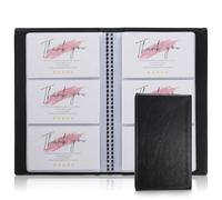 WOONEKY Organizador de Tarjetas de Visita de Gran Capacidad Portatarjetas de Piel con Transparentes para Oficina y Reuniones Protector y Almacenamiento Seguro para Tarjetas de Negocios