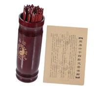 WOONEKY Palos Chinos De Adivinación Retro con Cubo De Almacenaje y Libro para Fortuna Casa Kit Compacto y Ligero para Diversión Familiar y Ocasiones Especiales