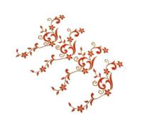 WOONEKY Parches Bordados de Flores Adhesivos Rojos 4 Unidades para Decoración de Ropa Costura y Manualidades Parches Bordados para Boda y Personalización de Prendas