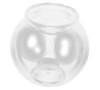 WOONEKY Pecera de Plástico Transparente Redonda para Acuario Pequeño Tanque Portátil para Peces de Colores y Tortugas Fácil Cuidado Adecuado para Escritorio Vivienda y Oficina Resistente y Duradero