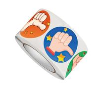 WOONEKY Pegatinas De Recompensa y Motivación Para Niño Niña Diseños De Pulgar Rollo De Unidades Adhesivas Para Aula y Refuerzo Positivo Infantil