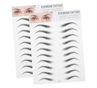 WOONEKY Pegatinas De Transferencia Para Cejas Para Hombres Y Mujeres 2 Piezas Plantillas De Imitación De Pelo De Cejas Para Luz Dispersa