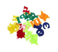 WOONEKY Pegatinas Del Alfabeto Ruso Para Niños Multicolor Fieltro y Tela No Tejida Decorativas Aula Preescolar Educación Infantil Desarrollo Lingüístico