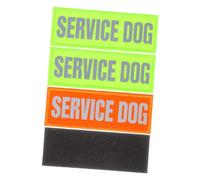 WOONEKY Pegatinas Reflectantes para Arnés de Perro de Servicio Accesorios para Perros Parche de Nylon para Cachorros para Fotografías y Disfraces 4 Piezas
